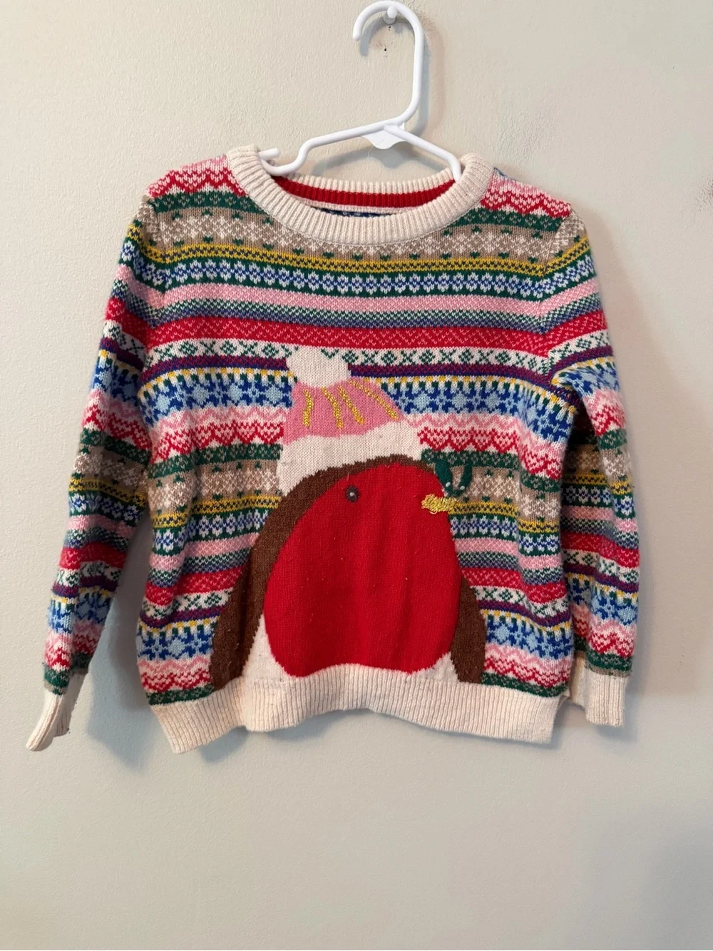 Mini Boden Holiday Robin Knit Sweater